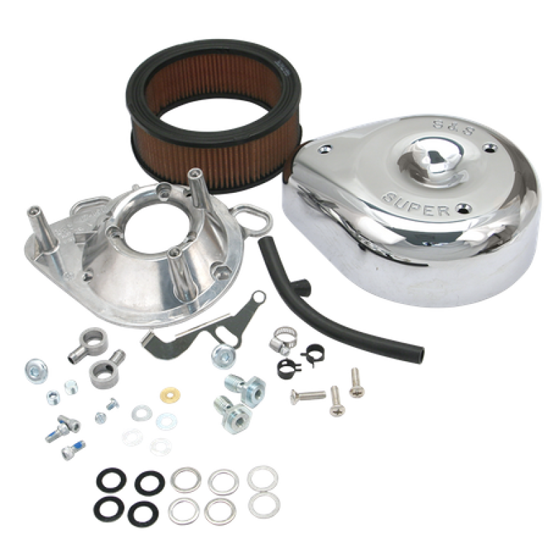 S&S Cycle 17-0404 - SSC17-0404 - S&S Cycle 93-99 BT/91-03 Sportster Models Teardrop Air Cleaner Kit for S&S Super E/G Carb - Shipped in Europe - Tuningsupply.com