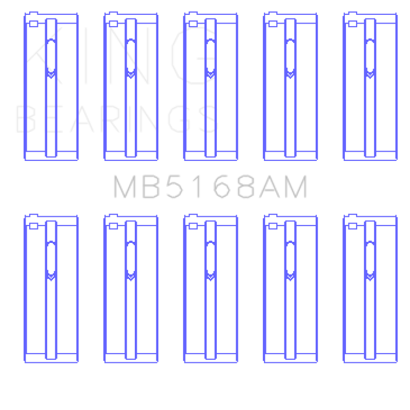 King Engine Bearings GMB5168AM - KINGMB5168AM - King Engine Bearings Acura F22B1/Honda F22A1/F22A6/F22B1/F22B2/F22B6 Main Bearing Set - Size STD - Shipped in Europe - Tuningsupply.com