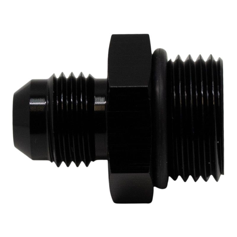 DeatschWerks 6-02-0401-B - DWK6-02-0401-B - DeatschWerks 8AN ORB Male to 6AN Male Flare Adapter (Incl O-Ring) - Anodized Matte Black - Shipped in Europe - Tuningsupply.com