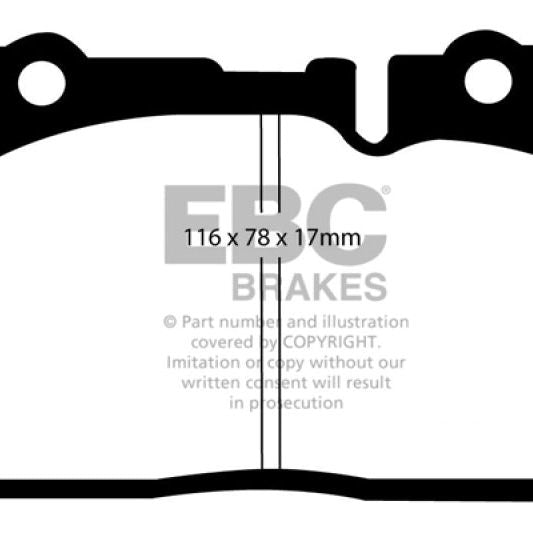 EBC DP21154 - EBCDP21154 - EBC 95-00 Lexus LS400 4.0 Greenstuff Front Brake Pads - Shipped in Europe - Tuningsupply.com
