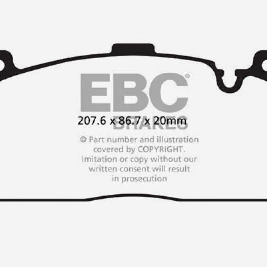 EBC DP32148C - EBCDP32148C - EBC 12+ BMW M5 4.4 Twin Turbo (F10) Redstuff Front Brake Pads - Shipped in Europe - Tuningsupply.com