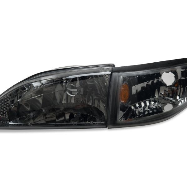 Raxiom 49050 - RAX49050 - Raxiom 94-98 Mustang Axial Series Cobra Style Headlights- Black Housing (Clear Lens) - Shipped in Europe - Tuningsupply.com