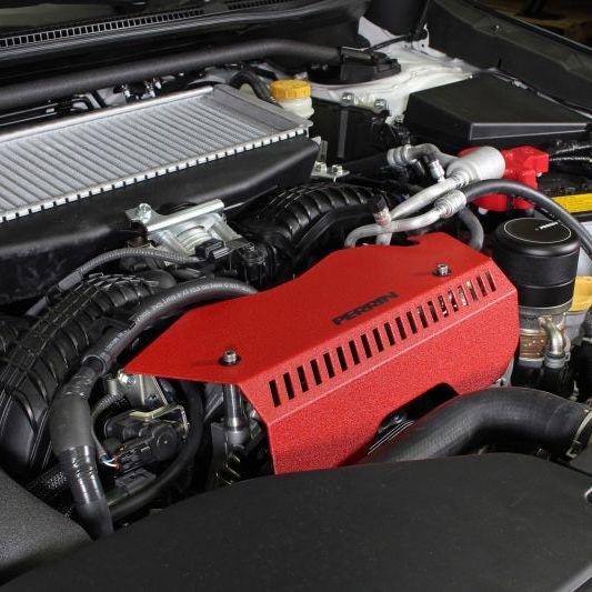 Perrin Performance PSP-ENG-153RD - PERPSP-ENG-153RD - PERRIN 22-25 Subaru WRX Pulley Cover - Red (TALL - For Use w/o PERRIN AOS) - Shipped in Europe - Tuningsupply.com