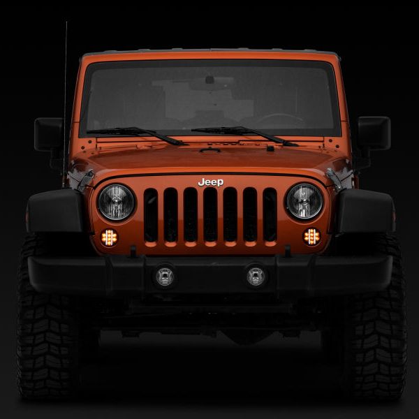 Raxiom J119943 - RAXJ119943 - Raxiom 07-18 Jeep Wrangler JK Axial Series LED Front Turn Signals (Smoked) - Shipped in Europe - Tuningsupply.com