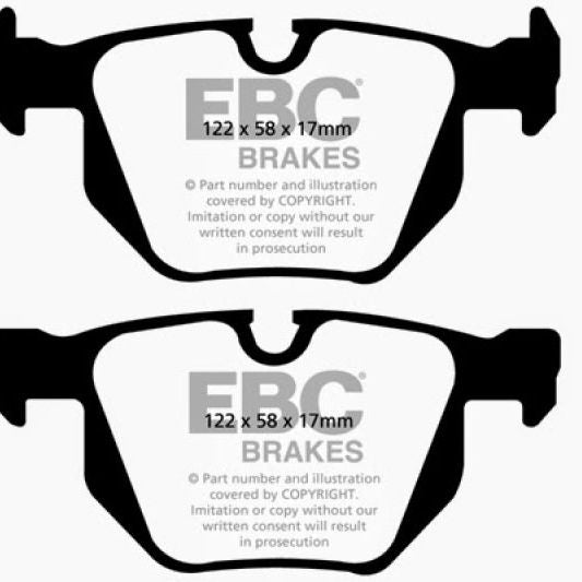 EBC DP41588R - EBCDP41588R - EBC 13+ BMW X1 3.0 Turbo (35i) Yellowstuff Rear Brake Pads - Shipped in Europe - Tuningsupply.com