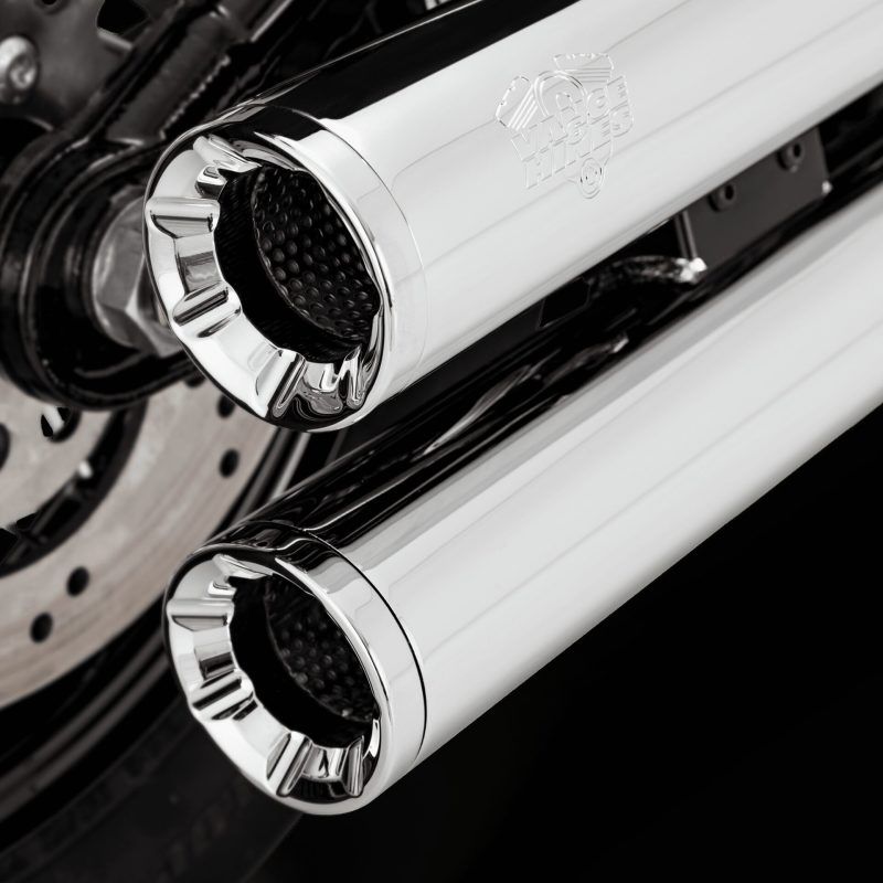 Vance and Hines 16312 - VAH16312 - Vance & Hines HD Softail 18-22 Eliminator S/OS Chrome Slip-On Exhaust - Shipped in Europe - Tuningsupply.com