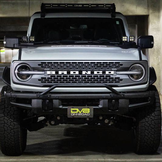 DV8 Offroad LPBR-01 - DVELPBR-01 - DV8 Offroad 21-22 Ford Bronco Factory Front Bumper Licence Relocation Bracket - Front - Shipped in Europe - Tuningsupply.com