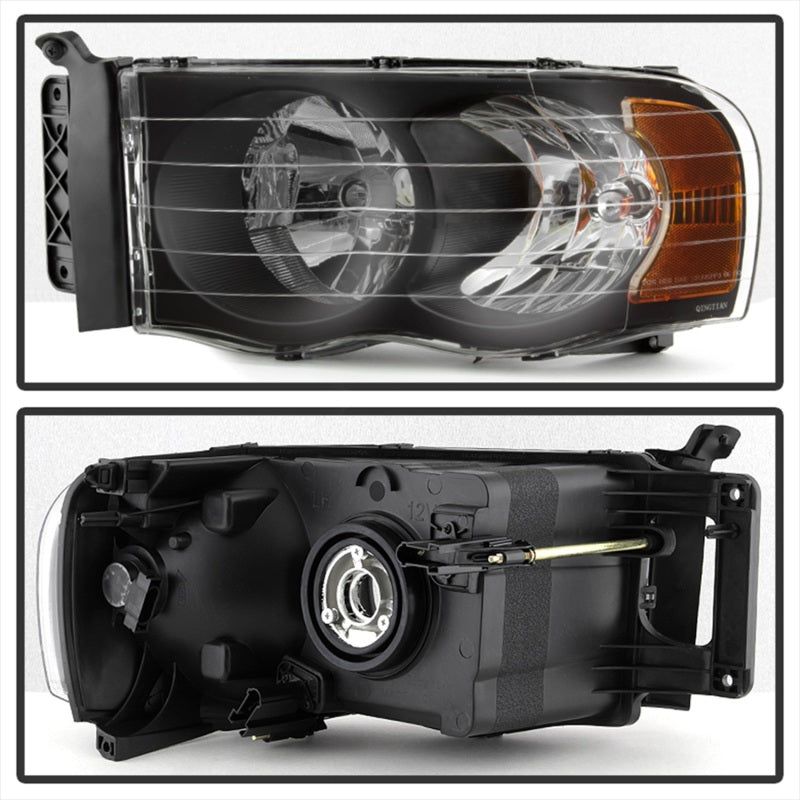 SPYDER 5014313 - SPY5014313 - xTune Dodge Ram 1500 02-05 Amber Crystal Headlights Black HD-JH-DR02-AM-BK - Shipped in Europe - Tuningsupply.com