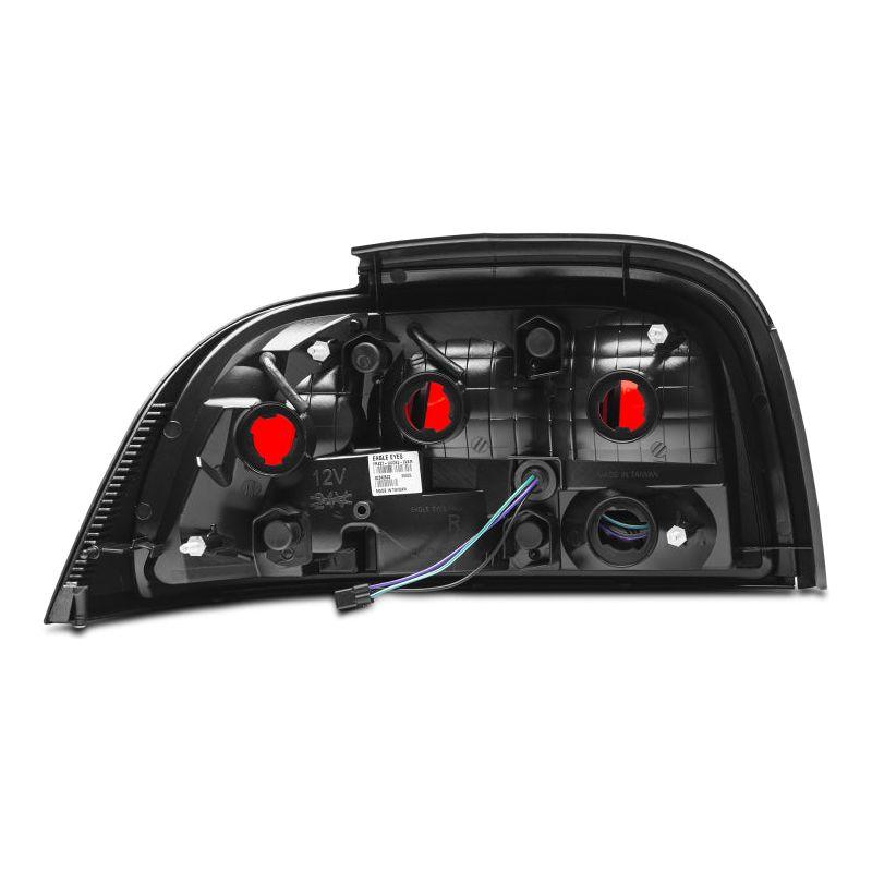 Raxiom 389876 - RAX389876 - Raxiom 96-98 Ford Mustang Icon LED Tail Lights- Black Housing (Smoked Lens) - Shipped in Europe - Tuningsupply.com