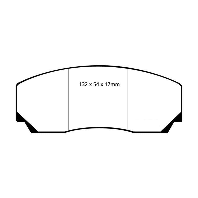 EBC DP3002C - EBCDP3002C - EBC 90-00 Aston Martin Vantage 5.3 (Twin Supercharged)(AP) Redstuff Front Brake Pads - Shipped in Europe - Tuningsupply.com