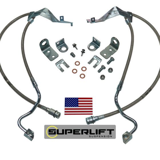 Superlift 91520 - SLF91520 - Superlift 05-07 Ford F-250/F-350 w/ 4-8in Lift Kit (Pair) Bullet Proof Brake Hoses - Shipped in Europe - Tuningsupply.com