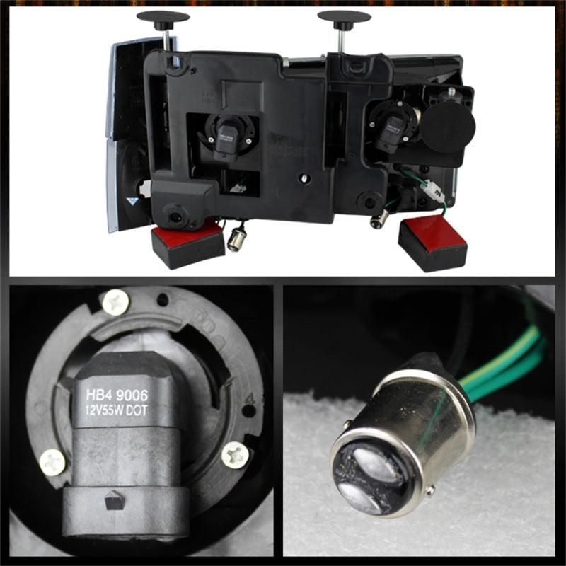 SPYDER 5073556 - SPY5073556 - xTune GMC Yukon 92-93 Crystal Headlights w/ Corner & LED Bumper Smoke HD-JH-GMCCK88-LED-AM-SM-SET - Shipped in Europe - Tuningsupply.com