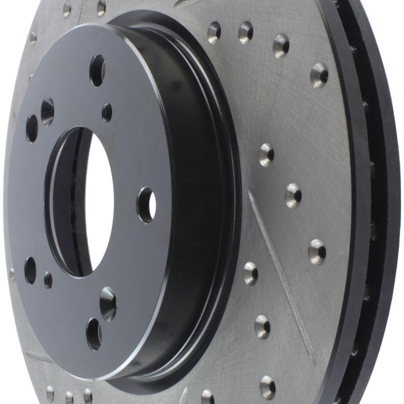 Stoptech 127.40036R - STO127.40036R - StopTech 06-08 Civic GX / 02-04 CR-V / 98-02 Honda Accord V6 / 03-07 Accord 4 cyl/V6 MT Slotted & D - Shipped in Europe - Tuningsupply.com