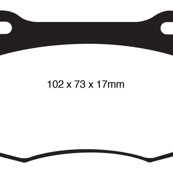 EBC DP41820R - EBCDP41820R - EBC 08+ Lexus IS-F 5.0 Yellowstuff Rear Brake Pads - Shipped in Europe - Tuningsupply.com