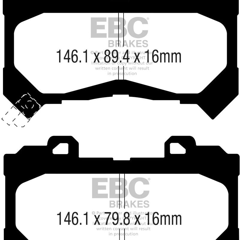 EBC DP63044 - EBCDP63044 - EBC 15+ Chevrolet Colorado 2.5 Greenstuff Front Brake Pads - Shipped in Europe - Tuningsupply.com