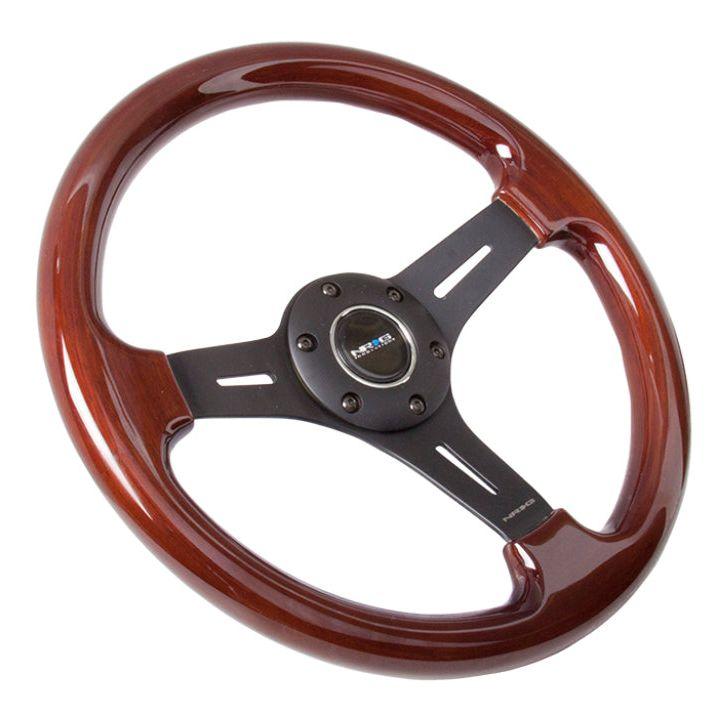 NRG ST-015-1BK - NRGST-015-1BK - NRG Classic Wood Grain Steering Wheel (330mm) Wood Grain w/Matte Black 3-Spoke Center - Shipped in Europe - Tuningsupply.com