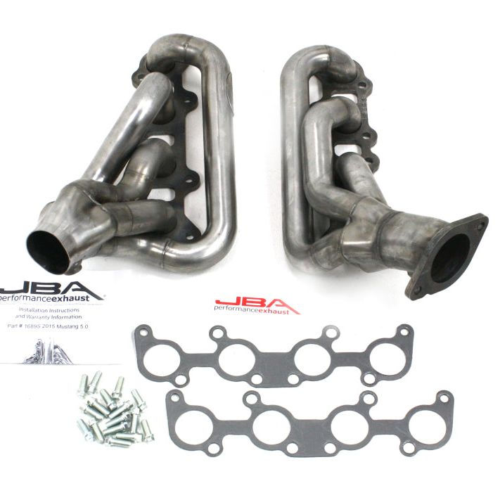 JBA 1689S - JBA1689S - JBA 15-20 Ford Mustang 5.0L Coyote 1-3/4in Primary Raw 409SS Cat4Ward Header - Shipped in Europe - Tuningsupply.com