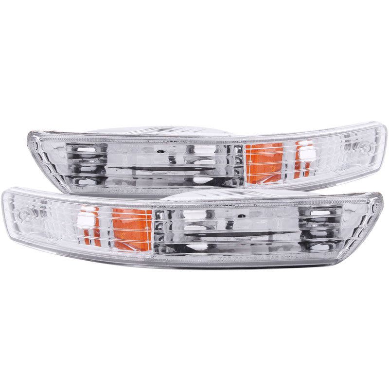 ANZO 511021 - ANZ511021 - ANZO 1998-2001 Acura Integra Euro Parking Lights Chrome w/ Amber Reflector - Shipped in Europe - Tuningsupply.com