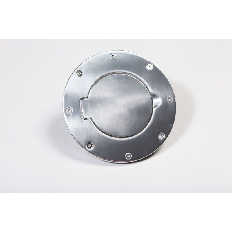 Rugged Ridge 11425.01 - RUG11425.01 - Rugged Ridge Non-Locking Gas Cap Door Polished Alum 97-06 Wrang - Shipped in Europe - Tuningsupply.com