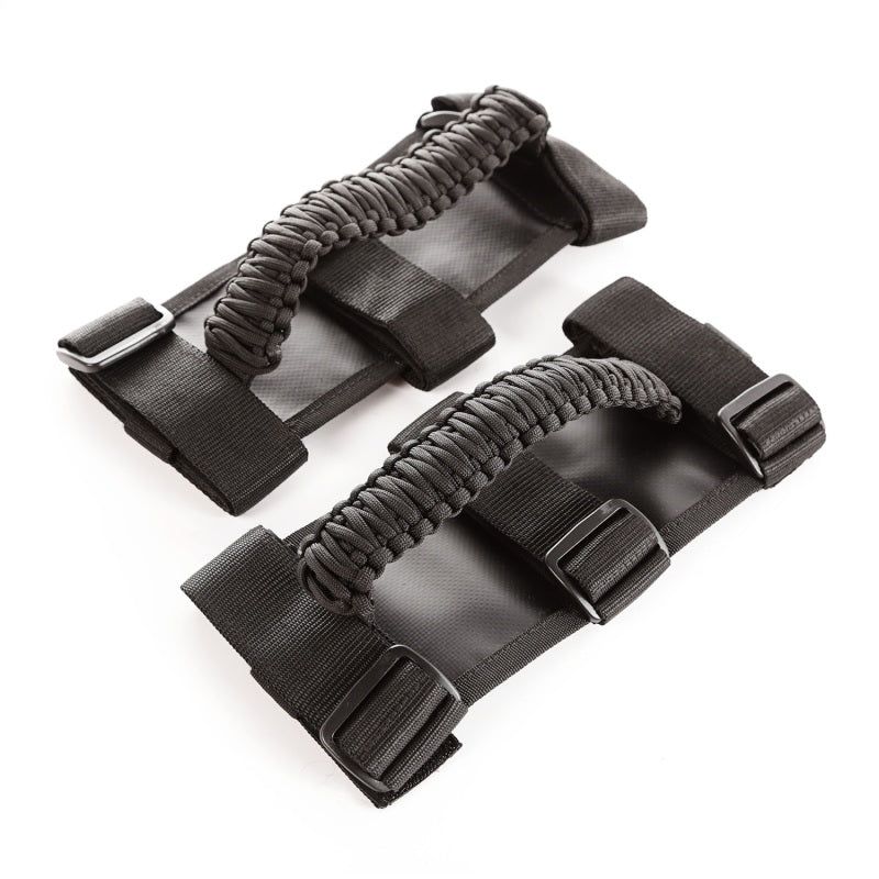 Rugged Ridge 13505.30 - RUG13505.30 - Rugged Ridge Paracord Grab Handles Black/Black Pair - Shipped in Europe - Tuningsupply.com
