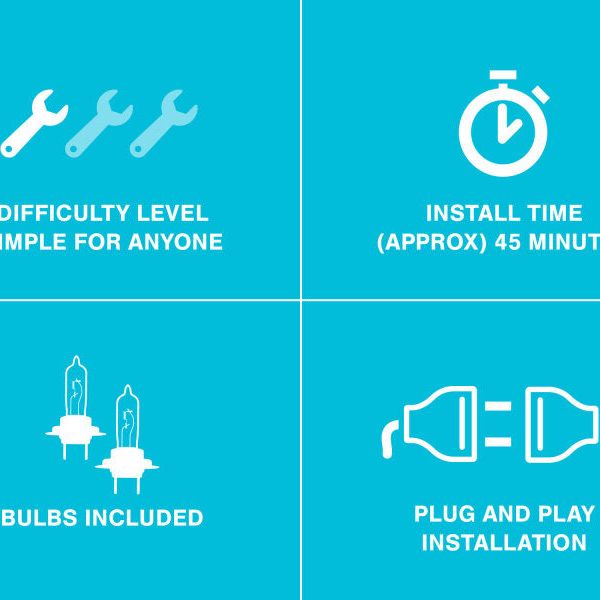 Raxiom 49050 - RAX49050 - Raxiom 94-98 Mustang Axial Series Cobra Style Headlights- Black Housing (Clear Lens) - Shipped in Europe - Tuningsupply.com