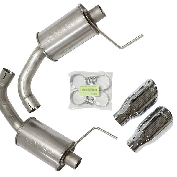 Roush 421834 - RSH421834 - Roush 2015-2017 & 2024 Ford Mustang 5.0L V8 Exhaust Kit w/ Round Tips (304SS) - Shipped in Europe - Tuningsupply.com