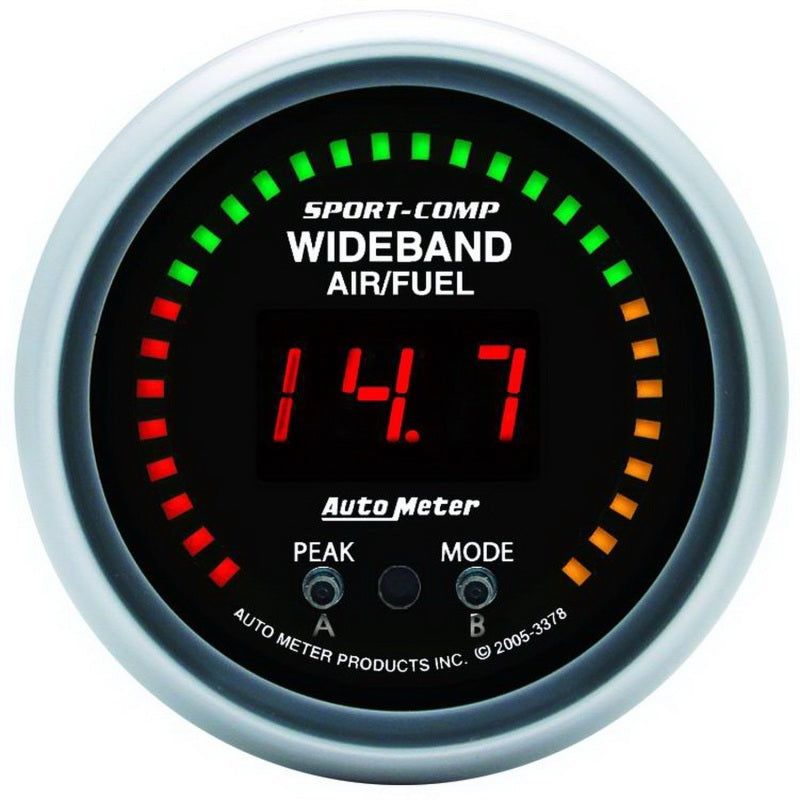 AutoMeter 3378 - ATM3378 - Autometer Sport-Comp 52mm Wideband Air/Fuel Gauge - Shipped in Europe - Tuningsupply.com