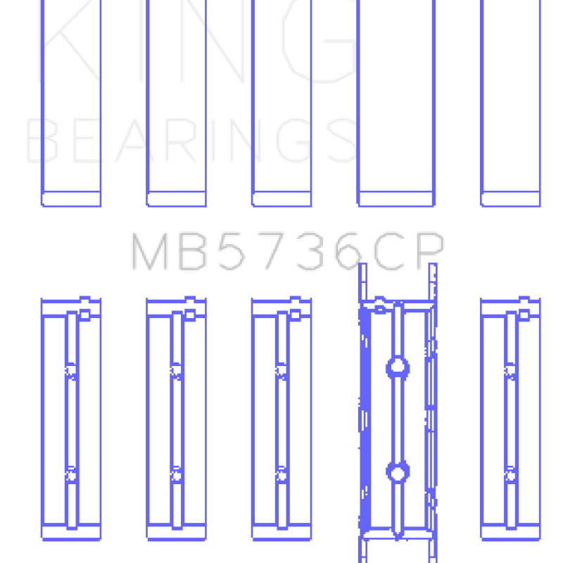 King Engine Bearings GMB5736CP - KINGMB5736CP - King Engine Bearings Ford Powerstroke 6.0L/6.4L Diesel Crankshaft Main Bearing Set - Size STD - Shipped in Europe - Tuningsupply.com