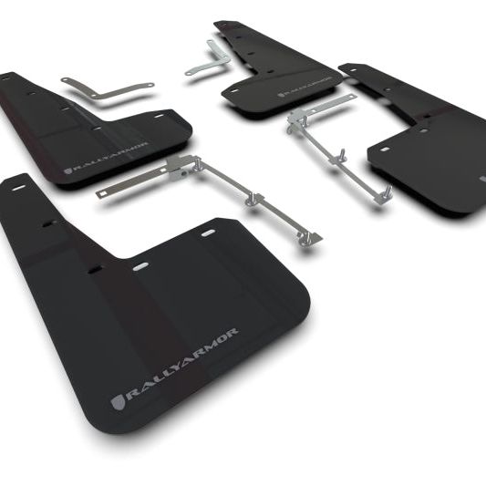 Rally Armor MF74-UR-BLK/GRY - RALMF74-UR-BLK/GRY - Rally Armor 20-25 Toyota GR Yaris Black Mud Flap w/Grey Logo - Shipped in Europe - Tuningsupply.com