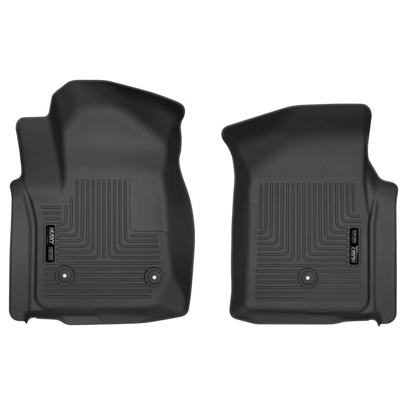 Husky Liners 13201 - HSL13201 - Husky Liners 19-20 Chevy Silverado WeatherBeater Black Floor Liners - Front - Shipped in Europe - Tuningsupply.com