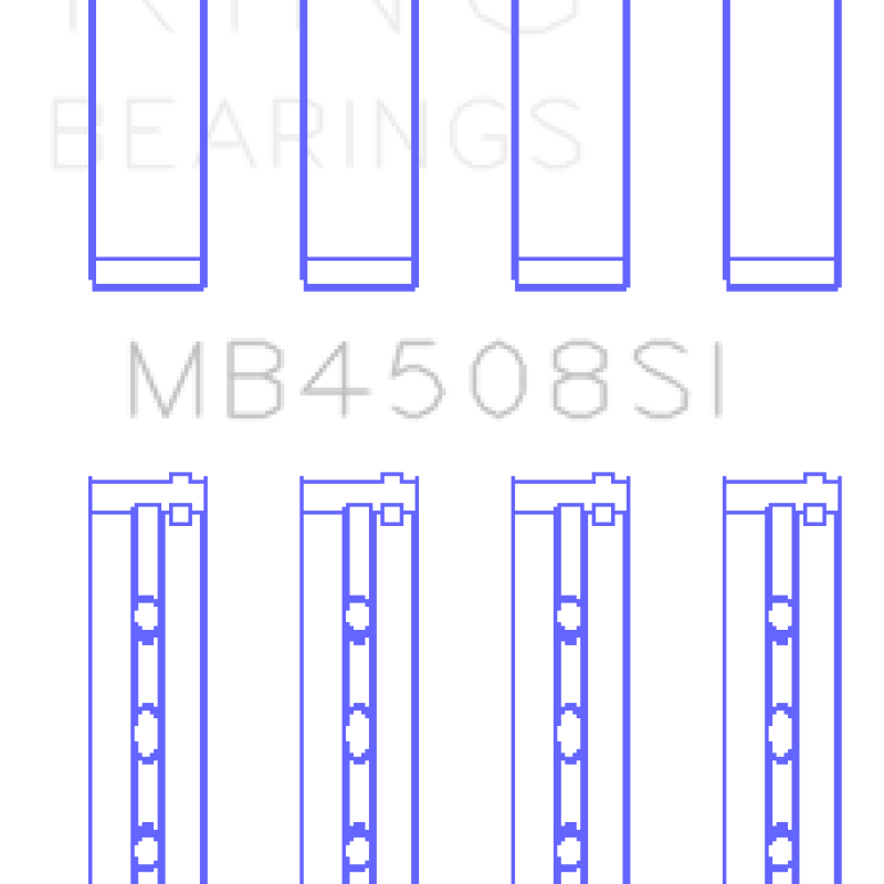 King Engine Bearings GMB4508SI - KINGMB4508SI - King Engine Bearings Acura J30A/J32A/J35A/J35Z Performance Main Bearing Set - Size STD - Shipped in Europe - Tuningsupply.com
