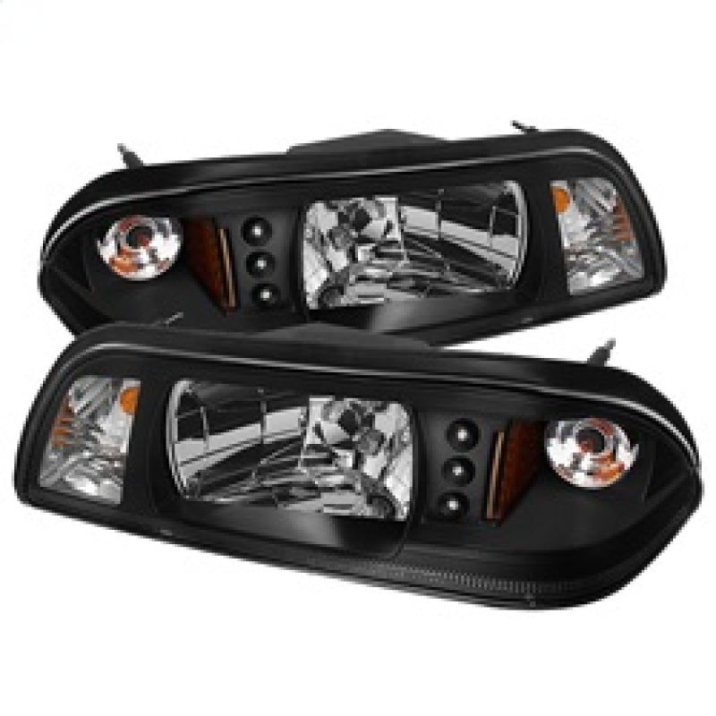 SPYDER 5012531 - SPY5012531 - Spyder Ford Mustang 87-93 1PC LED (Replaceable LEDs)Crystal Headlights Black HD-YD-FM87-1PC-LED-BK - Shipped in Europe - Tuningsupply.com