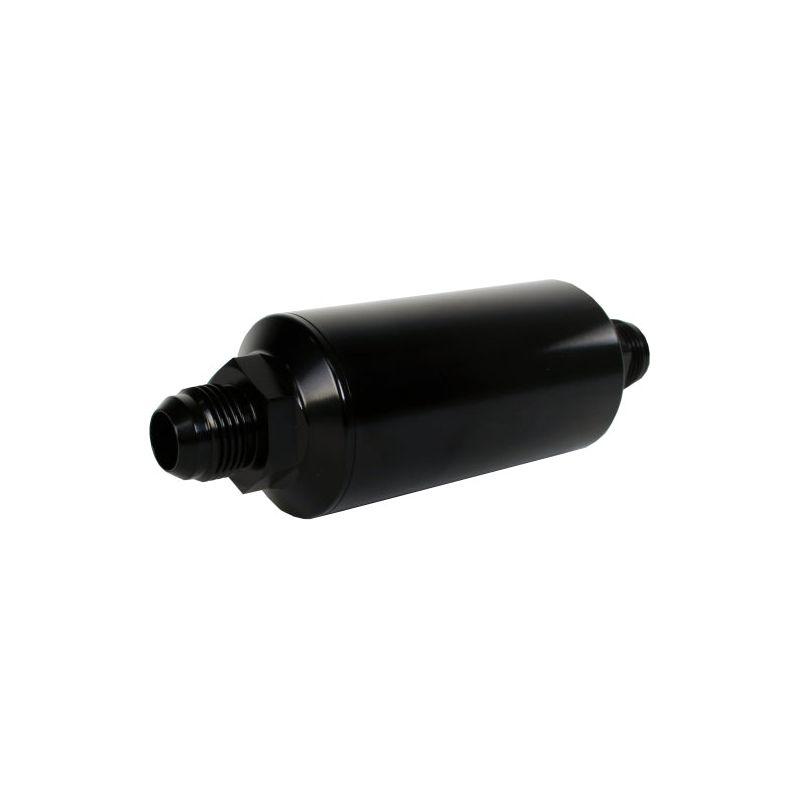 Aeromotive 12385 - AER12385 - Aeromotive In-Line Filter - AN -10 size Male - 10 Micron Microglass Element - Bright-Dip Black - Shipped in Europe - Tuningsupply.com