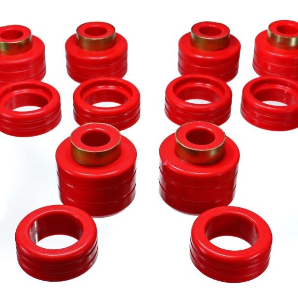 Energy Suspension 3.4123R - ENG3.4123R - Energy Suspension Chevy Pickup 2&4Wd Body Mounts - Red - Shipped in Europe - Tuningsupply.com