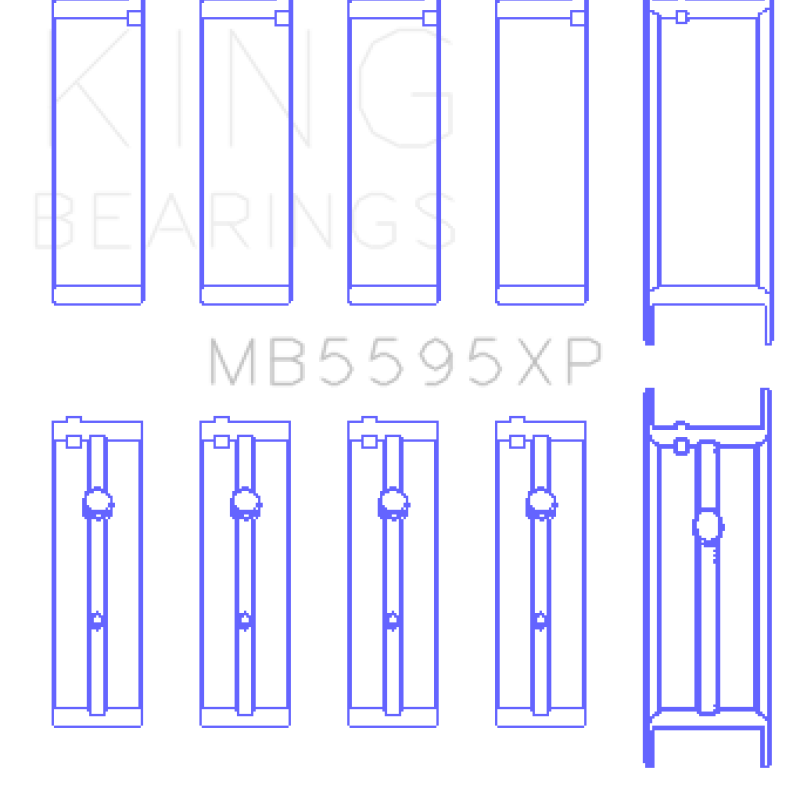 King Engine Bearings GMB5595XP - KINGMB5595XP - King Engine Bearings Nissan KA-24DE Performance Main Bearing Set - Size STD - Shipped in Europe - Tuningsupply.com