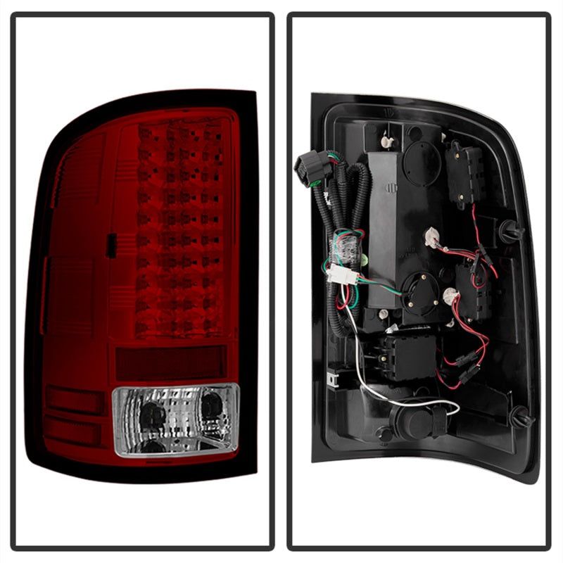 SPYDER 5014955 - SPY5014955 - Spyder GMC Sierra 07-13 (Not 3500 Dually 4 Rear Wheels)LED Tail Lights Red Clear ALT-YD-GS07-LED-RC - Shipped in Europe - Tuningsupply.com