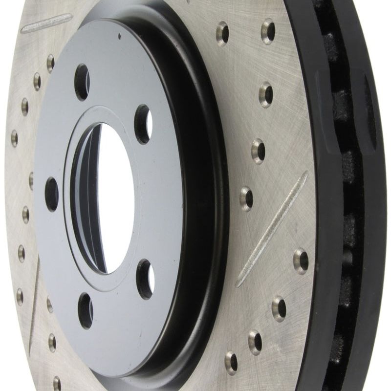 Stoptech 127.63053L - STO127.63053L - StopTech 03-09 Chrysler PT Cruiser Tur / 03-05 Dodge Neon SRT-4 Front Left Slotted & Drilled Rotor - Shipped in Europe - Tuningsupply.com