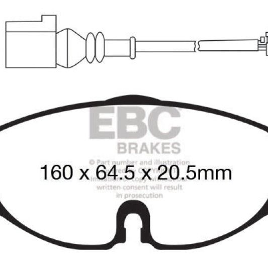 EBC DP22150 - EBCDP22150 - EBC 14+ Audi A3 1.8 Turbo Greenstuff Front Brake Pads - Shipped in Europe - Tuningsupply.com