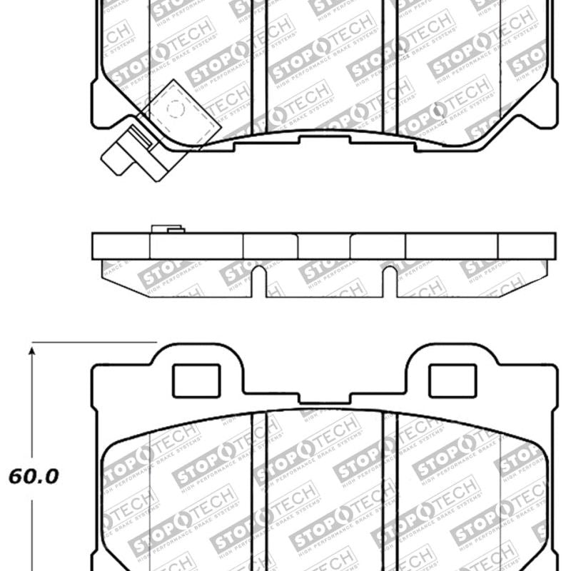 Stoptech 309.13470 - STO309.13470 - StopTech Performance 08-09 Infiniti FX50/G37 Rear Brake Pads - Shipped in Europe - Tuningsupply.com