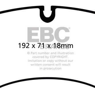 EBC DP42123R - EBCDP42123R - EBC 14+ Land Rover LR4 3.0 Supercharged Yellowstuff Front Brake Pads - Shipped in Europe - Tuningsupply.com