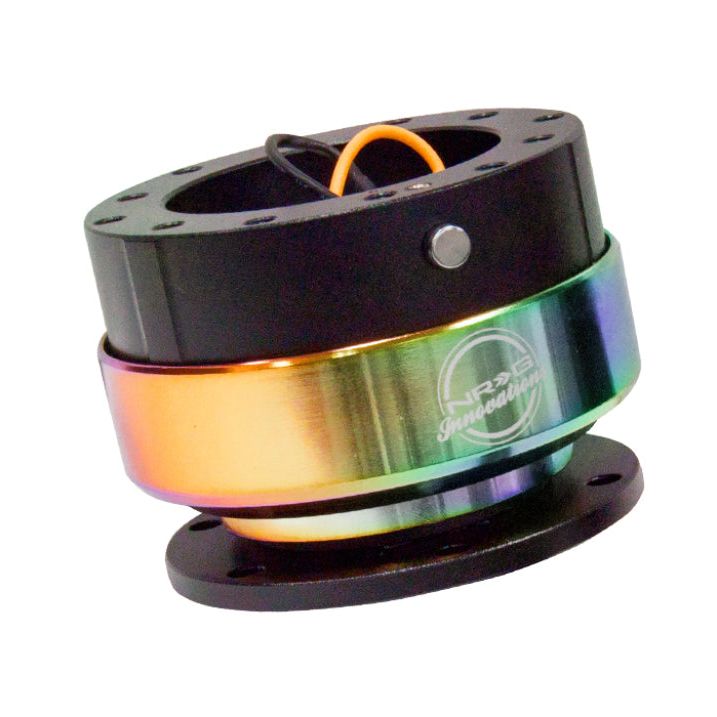 NRG SRK-200BK-MC - NRGSRK-200BK-MC - NRG Quick Release Gen 2.0 - Black Body / Neochrome Ring - Shipped in Europe - Tuningsupply.com