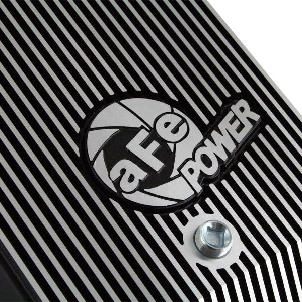 aFe 46-70122-1 - AFE46-70122-1 - aFe Transmission Pan (Black); Ford Diesel Trucks 03-10 V8-6.0/6.4L (td) - Shipped in Europe - Tuningsupply.com