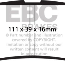 EBC DP41746R - EBCDP41746R - EBC 05+ Nissan Frontier 2.5 2WD Yellowstuff Rear Brake Pads - Shipped in Europe - Tuningsupply.com