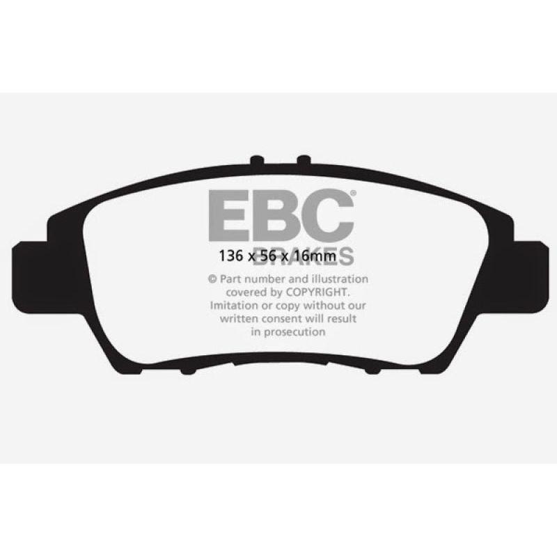 EBC DP42041R - EBCDP42041R - EBC 10-15 Honda CR-Z Yellowstuff Front Brake Pads - Shipped in Europe - Tuningsupply.com