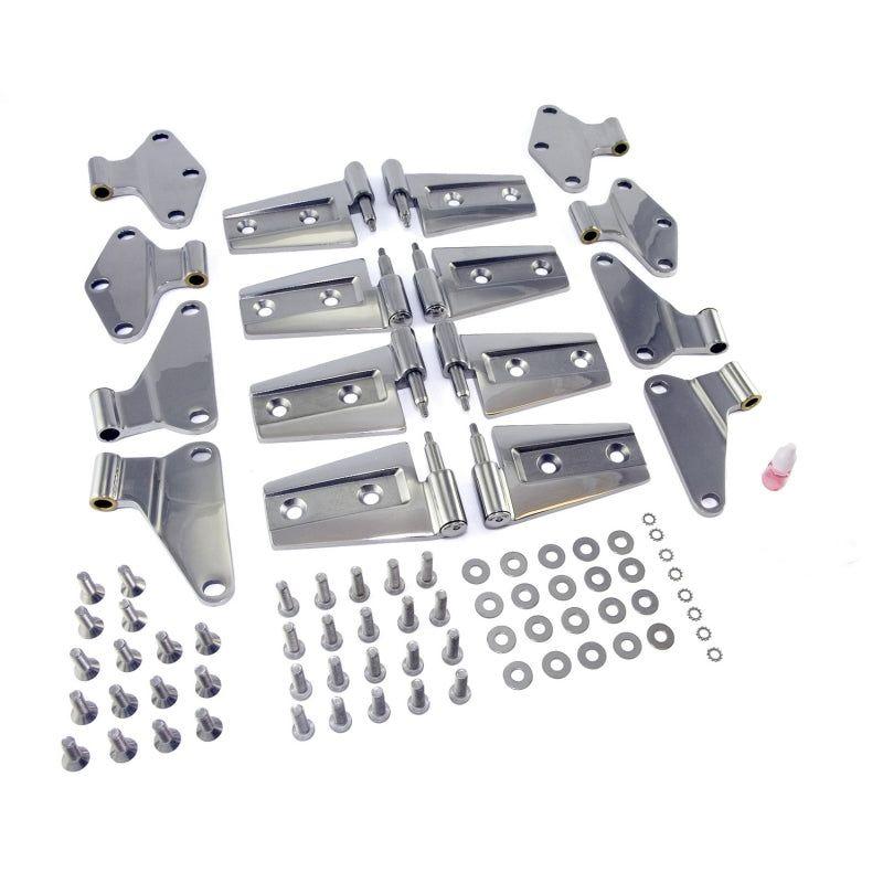 Rugged Ridge 11111.21 - RUG11111.21 - Rugged Ridge 07-18 Jeep Wrangler JKU Stainless Steel Door Hinge Kit - Shipped in Europe - Tuningsupply.com