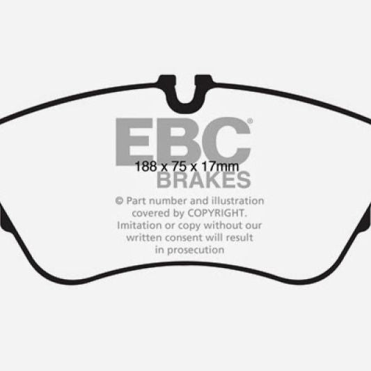 EBC DP42022R - EBCDP42022R - EBC 11 Audi A6 2.0 Turbo Yellowstuff Front Brake Pads - Shipped in Europe - Tuningsupply.com