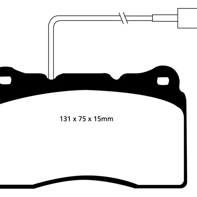 EBC DP41540R - EBCDP41540R - EBC 2014-2016 Maserati Ghibli 3.0L Twin Turbo (330) Yellowstuff Front Brake Pads - Shipped in Europe - Tuningsupply.com