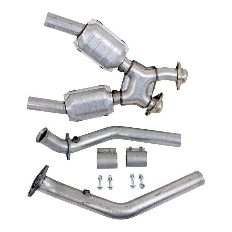 BBK 1670 - BBK1670 - BBK 99-04 Mustang 4.6 GT / Cobra High Flow X Pipe With Catalytic Converters - 2-1/2 - Shipped in Europe - Tuningsupply.com