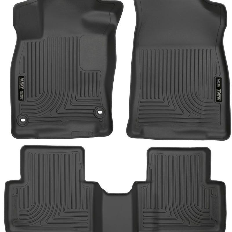 Husky Liners 98461 - HSL98461 - Husky Liners 2016 Honda Civic (4DR) WeatherBeater Combo Black Floor Liners - Shipped in Europe - Tuningsupply.com