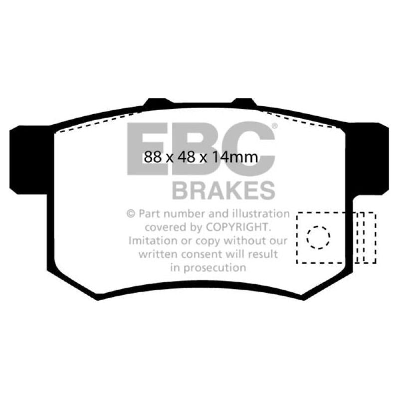 EBC DP6781/2 - EBCDP6781/2 - EBC 02-04 Honda CR-V 2.4 Greenstuff Rear Brake Pads - Shipped in Europe - Tuningsupply.com